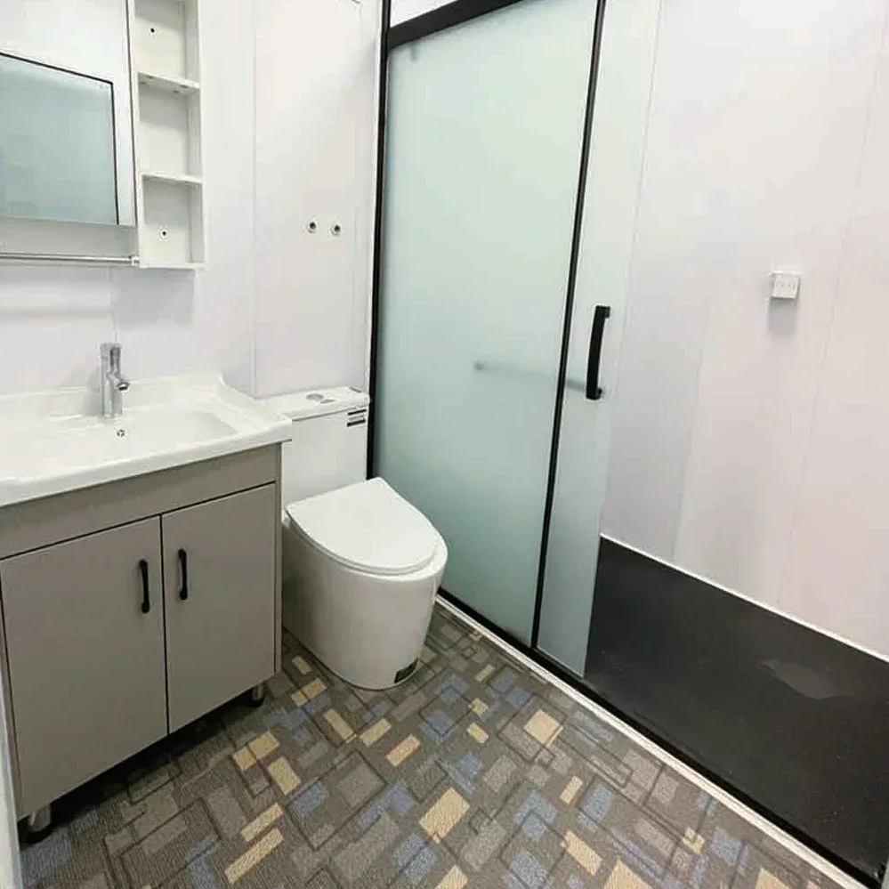 Portable Movable Prefabricated Container House 2 Bedroom Fast Assembled Expandable Home With Full Bathroom Steel Material