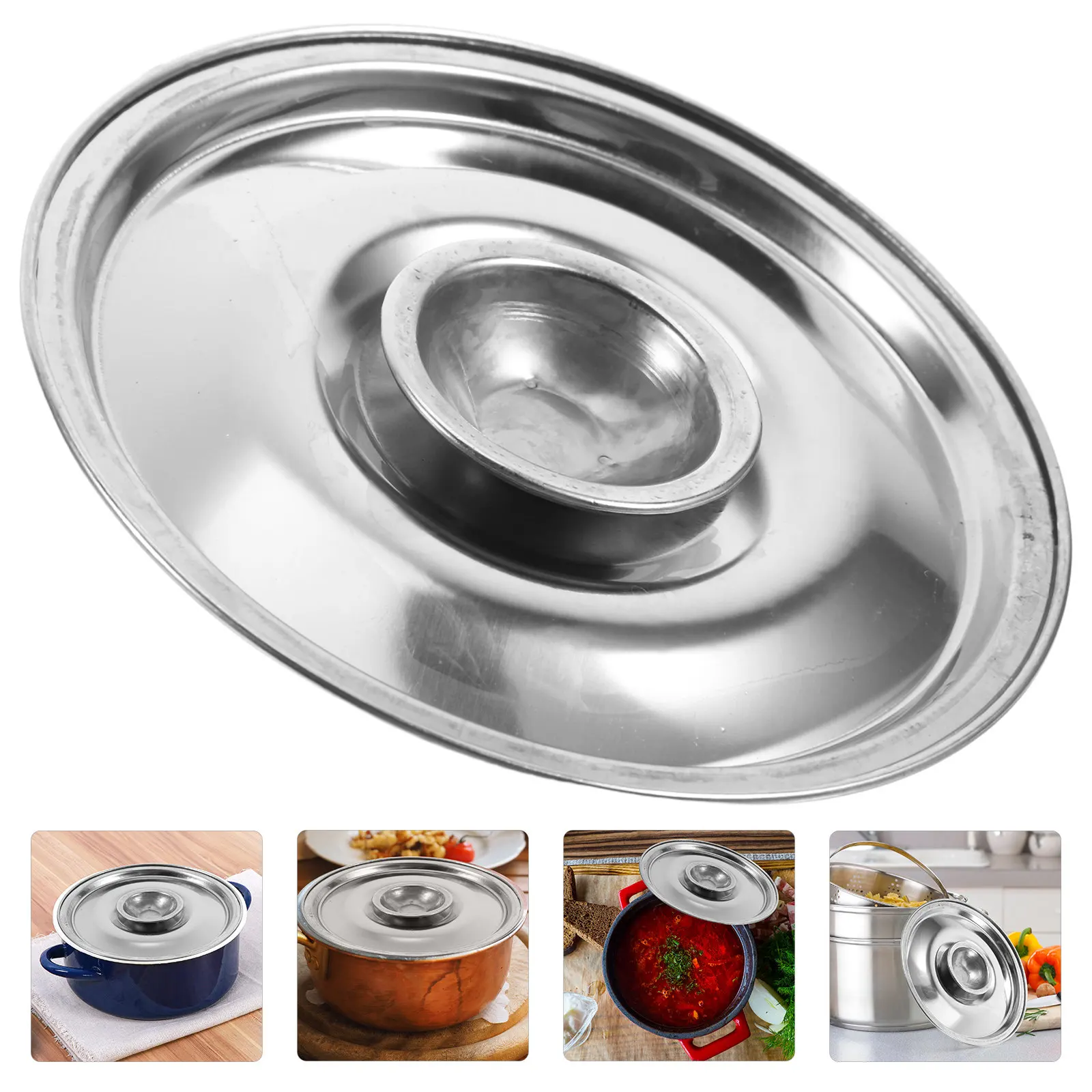10Cm Stainless Steel Lid for Bowls Pots and Seasoning Basins Universal Fit Cookware Replacement Lid Tight Seal Easy Clean