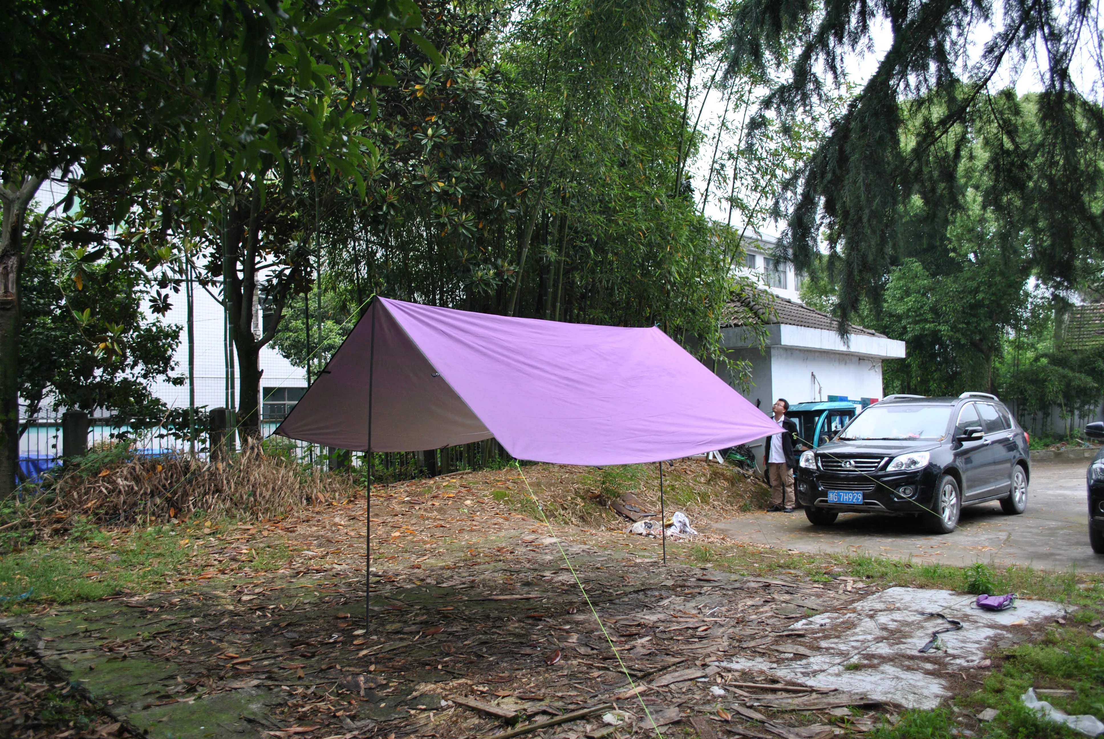 Tenda con telone multifunzionale di vendita calda, grande telone da campeggio CZX-597, telone amaca, mosca antipioggia per amaca per 3-4 persone, te