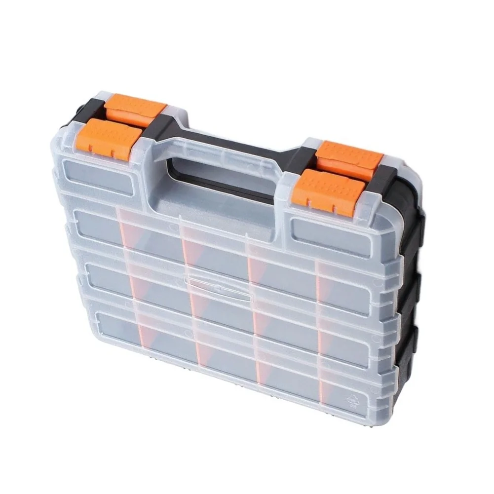 Double-Sided Tool Organizer Adjustable Dividers Multi-Grid Portable Toolbox Combination Screw Storage Metal Part Hardware Tool