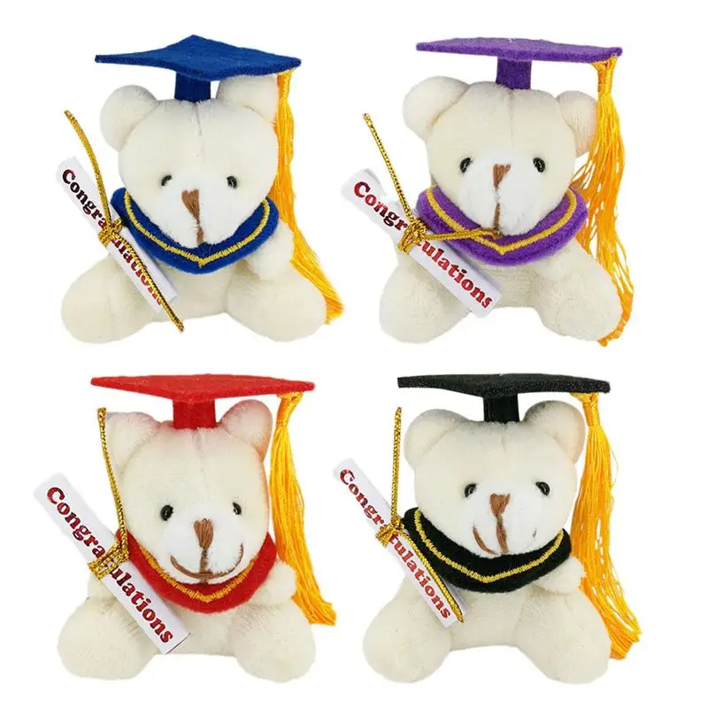 

Bear Stuffed Animal 1 Set Graduation Stuffed Bear Home Decoration Hangable Plush Animal Doll With Hat For Kindergarten Preschool