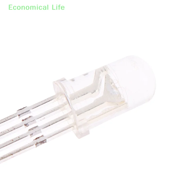 50PCS 5mm Red/Green/Blue Colorful Transparent Common Cathode/Anode Four Feet Highlight Color Light Diode Full-color LED RGB