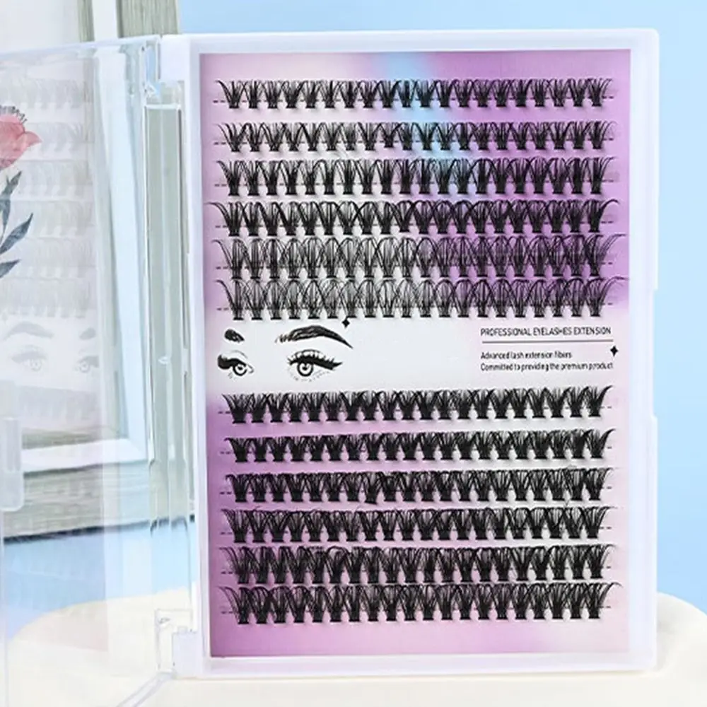 Natural Look False Eyelashes Bond and Seal Wispy Style 3D Faux Mink Lash Cluster Design Eye Makeup Tools Makeup Enhancement view 5