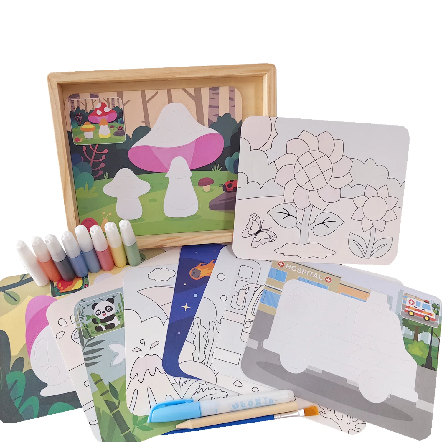 新しい子供用木製砂絵落書きゲーム教育用砂場実践スキルトレーニング描画おもちゃ子供向けギフト