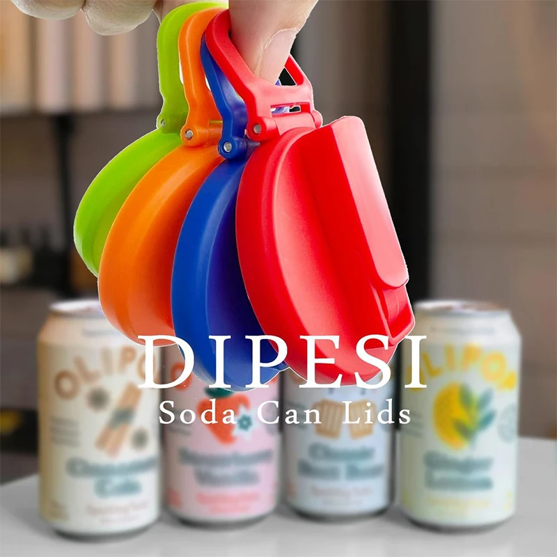 Soda Can Lids Silicone Straws Can Covers For Soda, Bpa-free Reusable Jar Cap Accessory, Fit Canned Beverage Beer Juice Picnics