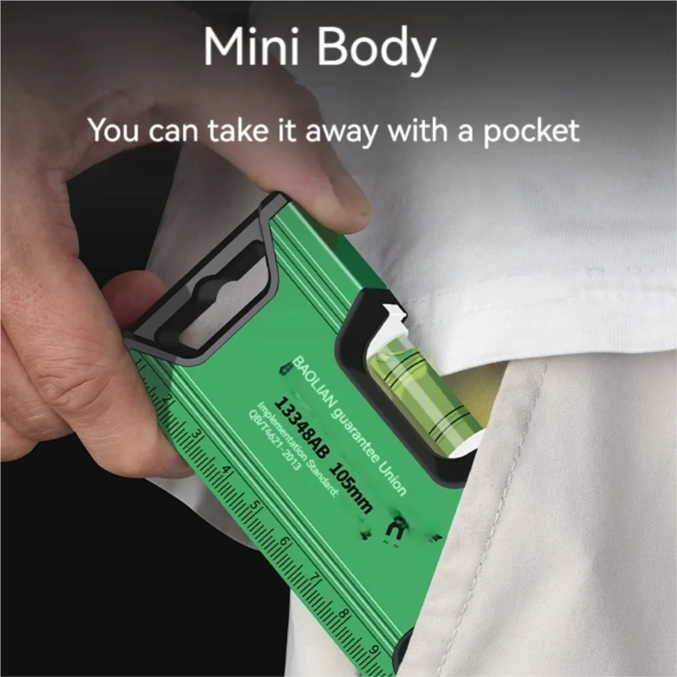 미니 디지털 각도기 각도 측정기 전자 측정 레벨 경사 테스트 자 길이 100/105mm 알루미늄