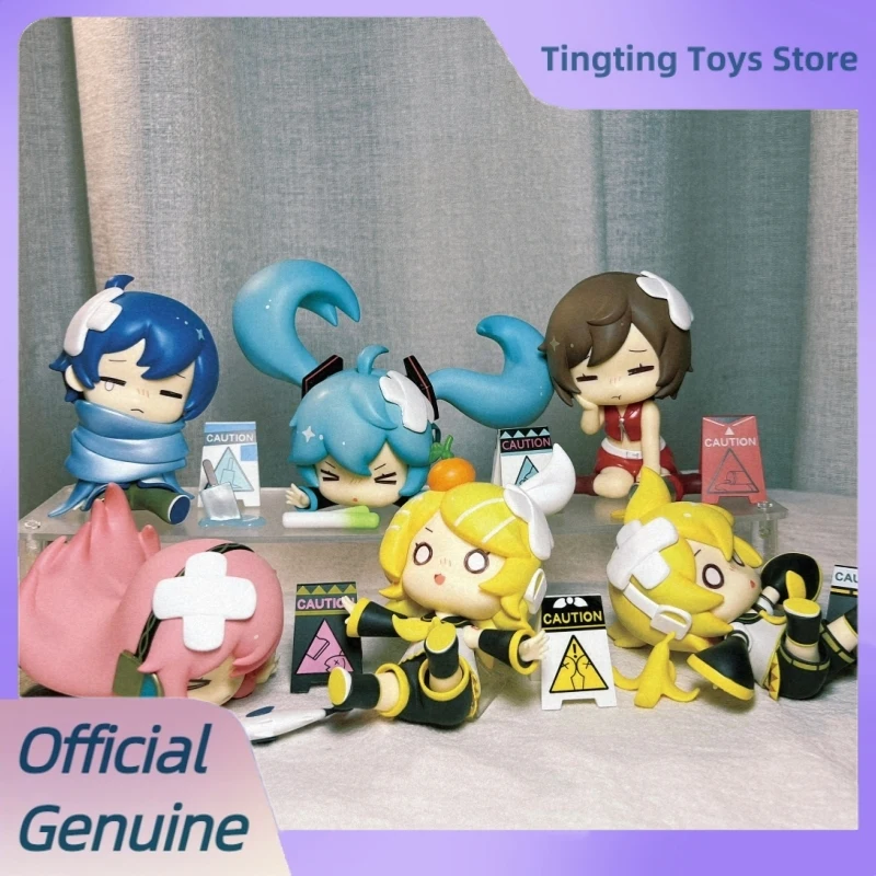 

Подлинная серия Hatsune Miku Fall Down, слепая коробка, мини-фигурка Miku Kaito Meiko Kawai, аниме-фигурка, модель куклы, загадочная коробка, игрушки в подарок