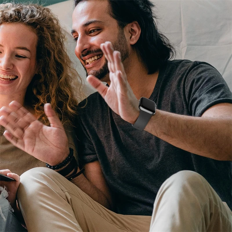 Apple Watch 스트랩 용 실리콘 밴드 44mm 45mm 40mm 41mm 42-38... - 1