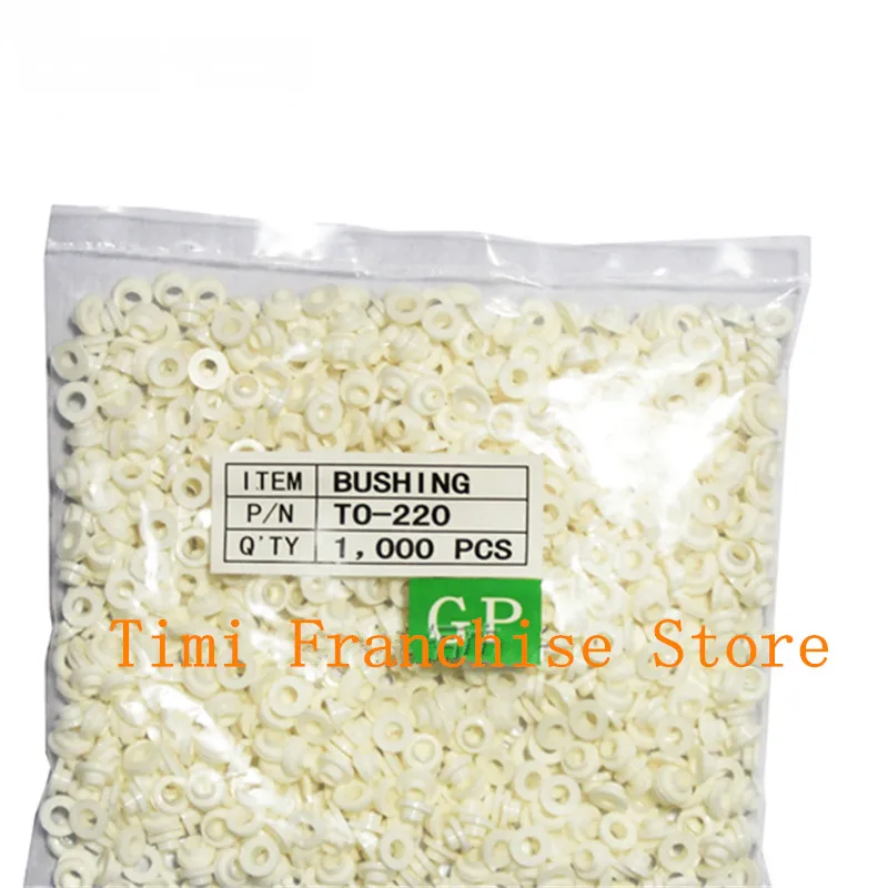 1000pcs TO-220 insulation tablets circle M3 transistor pads Bushing TO-247 Plastic Insulation Washer TO-3