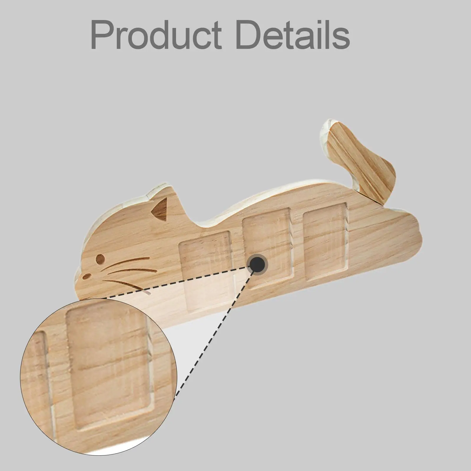 Cat Theme Picture Frame Holder Memorable Tabletop Display for Desktop Father
