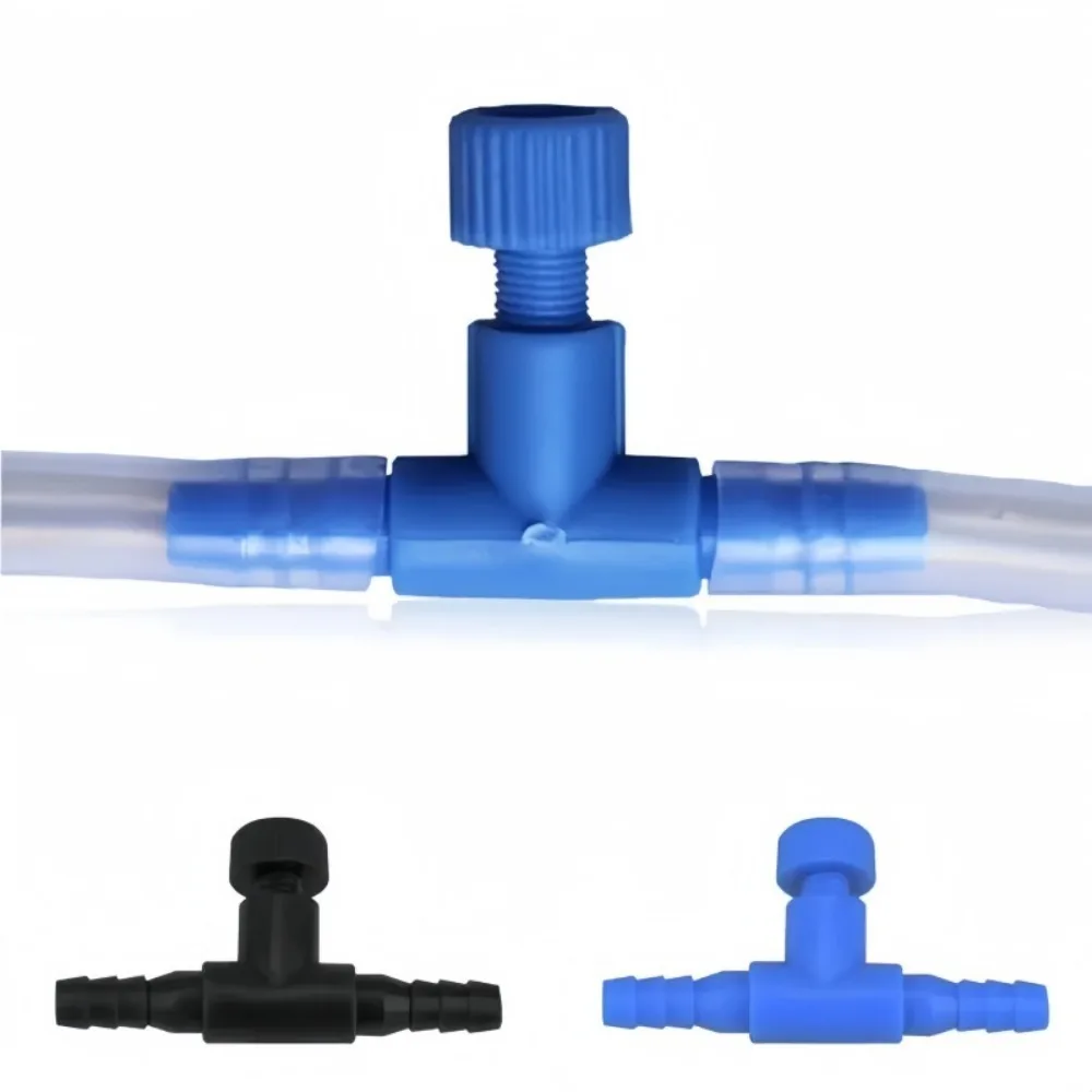 Aquarium-Luftregelventil, Einstellbarer Luftstrom-Durchflussregler für Fischbecken, 4mm Schalter, Luftpumpen-Sauerstoffrohr-Verbinder