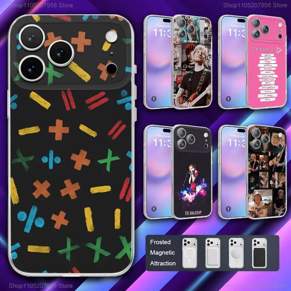 

E-Ed S-Sheerans Singer Play Phone Case For iPhone 11,12,15,14,13,17,16,Pro,Plus,E,Max,Air,Mini Magnetic Frosted Cover