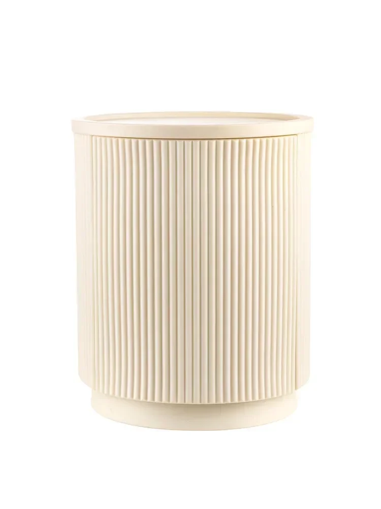 Nordic creme vento mesa de cabeceira luz francesa luxo quarto moderno simples armazenamento circular armário cabeceira móveis