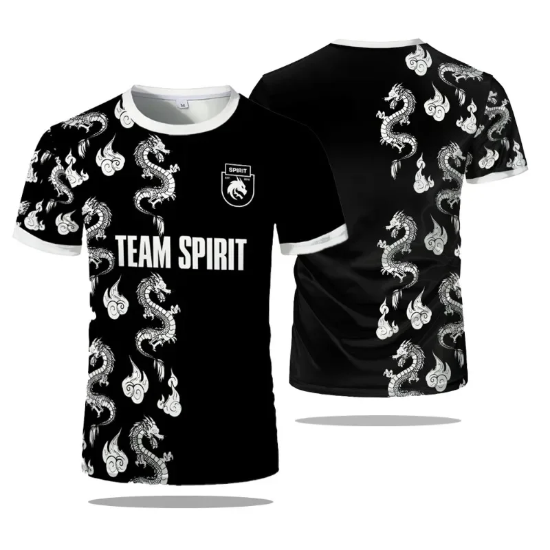 New Team Spirit Jersey T-shirt Dota CS GO ESports Game Uniform Men T Shirt Player Donk Sports Contest Clothing Fans Tees