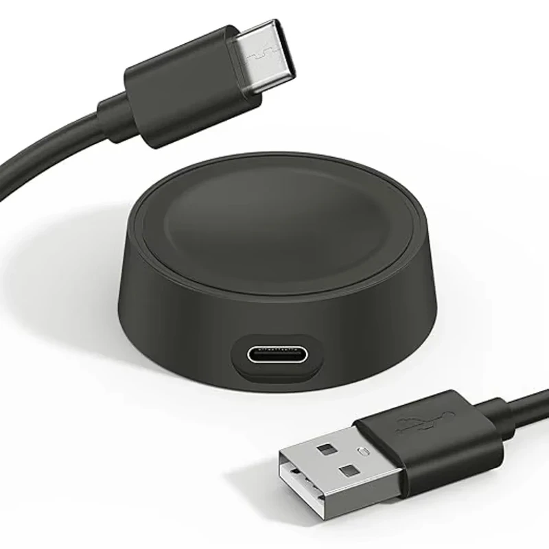 

Беспроводное зарядное устройство для часов Samsung Galaxy Watch 7/6/5/4/3/Active 2/1 Type C, док-станция для быстрой зарядки, адаптер питания, кабель, подставка, станция