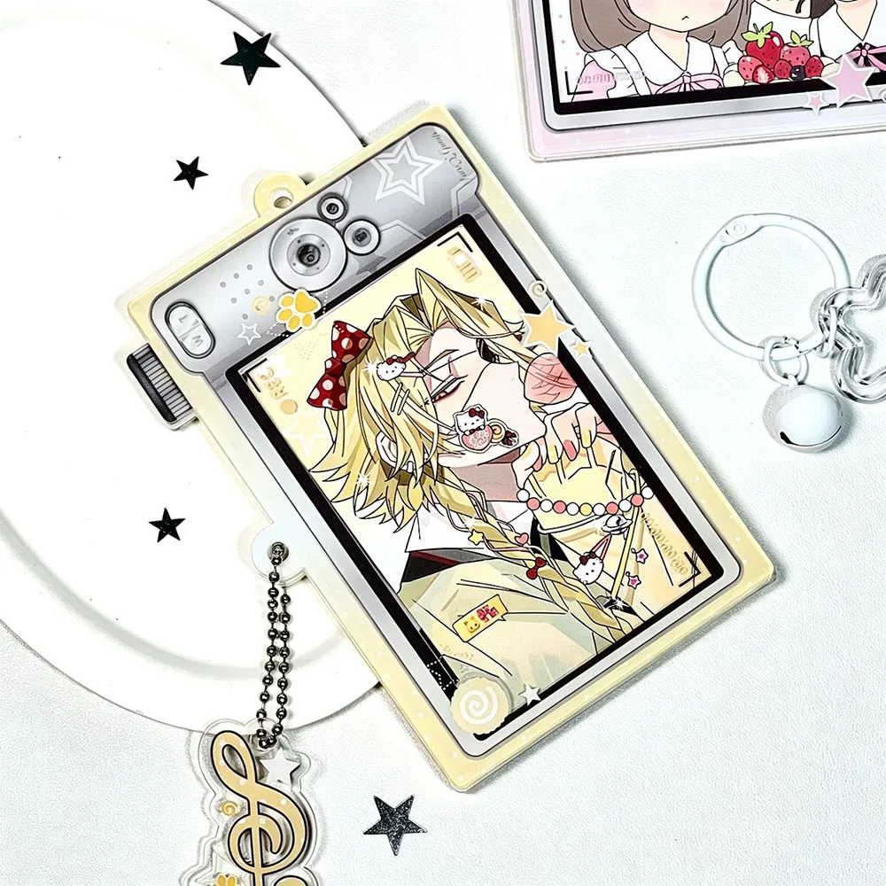 Camera‑Shaped Acrylic Photocard Holder 3 Inch Kpop Idol Photo Card Display Frame Collectible Card Protector Showcase Portable