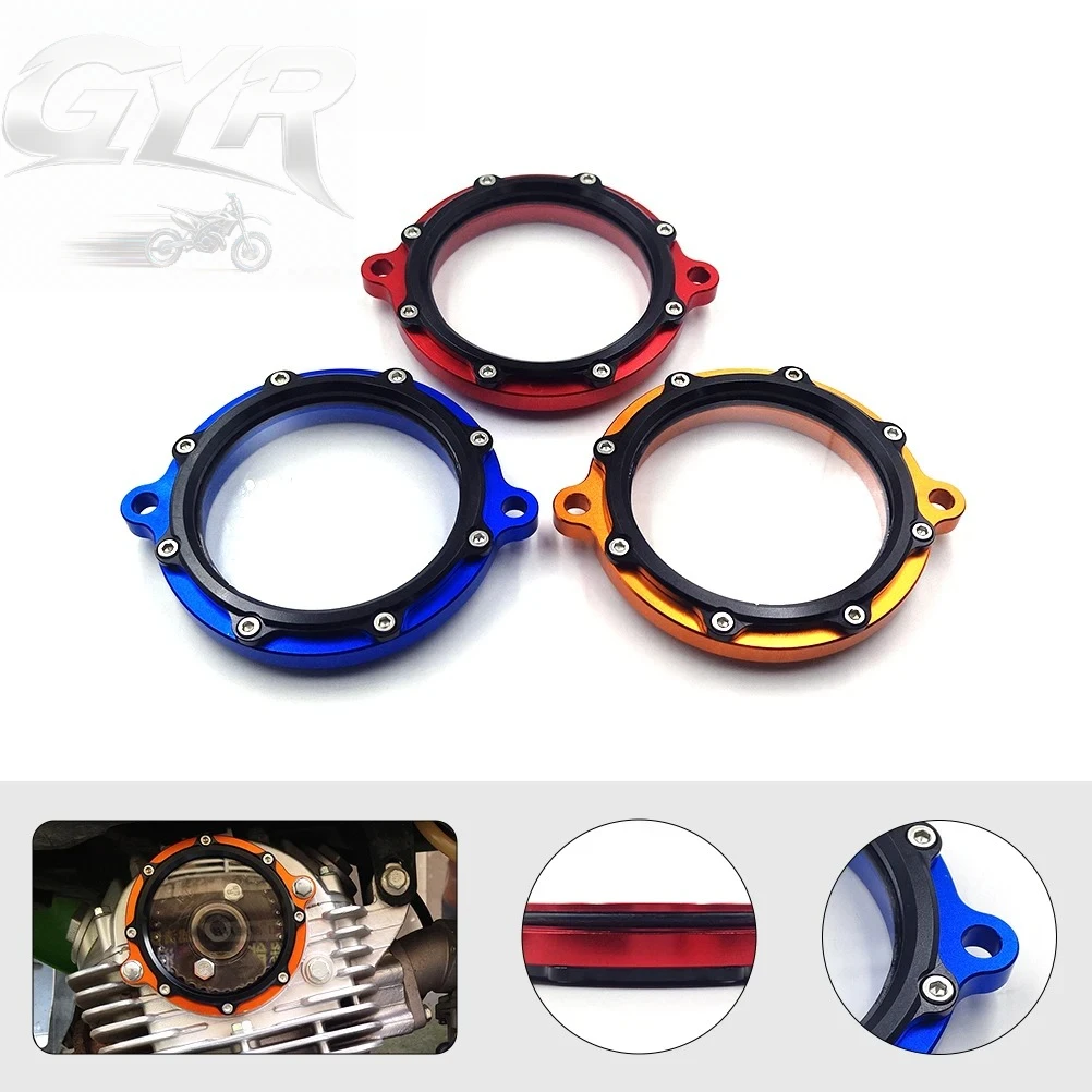 For HONDA CB250D-G KAYOB SE Protcetor Guard Cylinder Left Cover EngineTransparent Lid Chain Visible Window Timing CNC Aluminum
