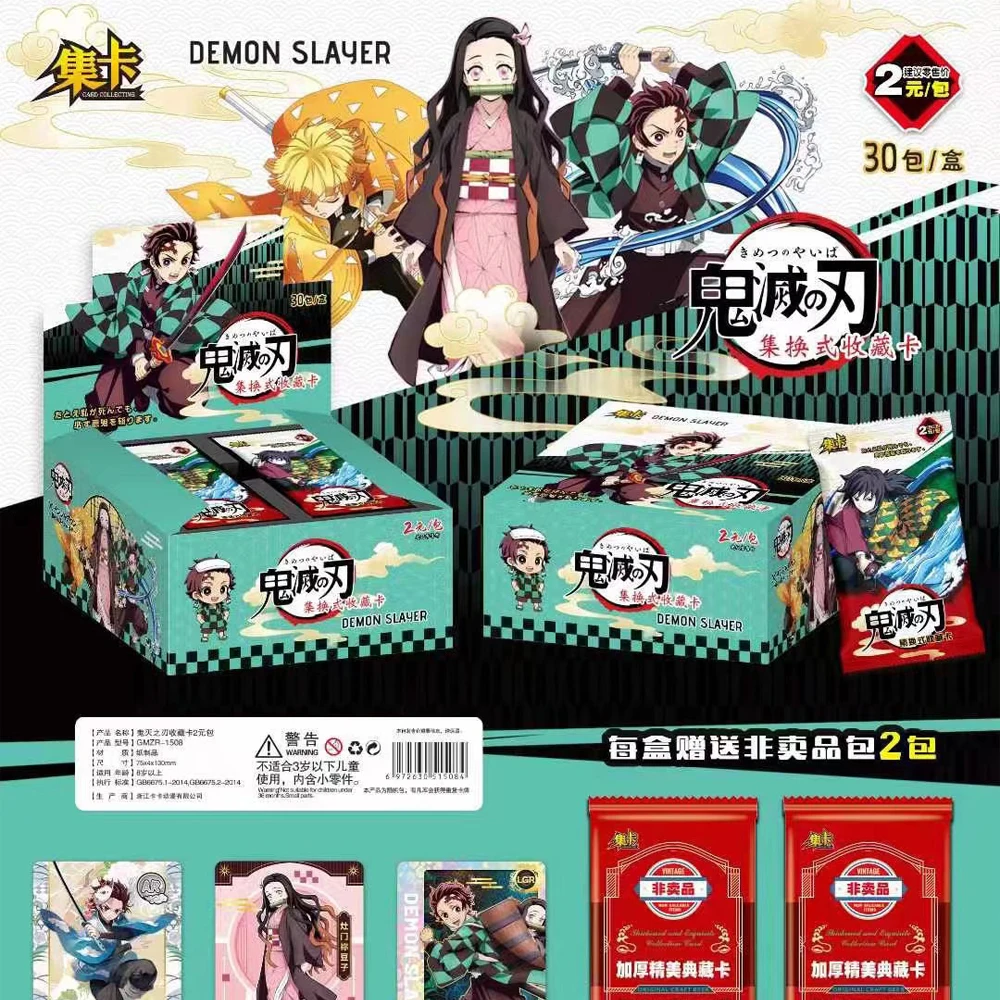 Wholesales New Demon Slayer 1m01 Cards Booster Box Creativity Rare Anime Trading Cards CCG TCG Children Birthday Hobby Gift