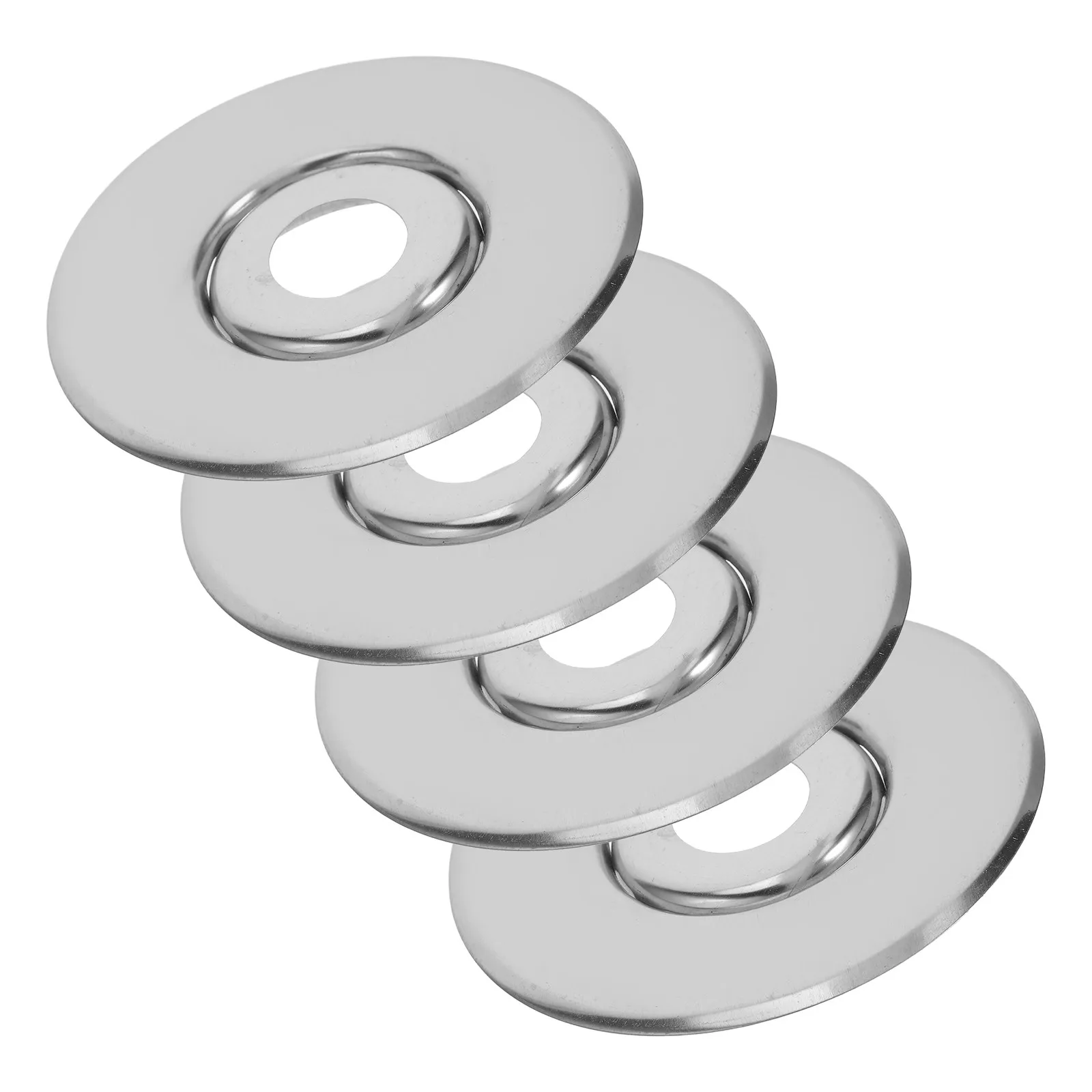 

4Pcs Fire Sprinkler Escutcheon Plate Recessed Skirt Heat Resistant Silver Sprinkler Cover Retrofit for Residential Malls Hotels