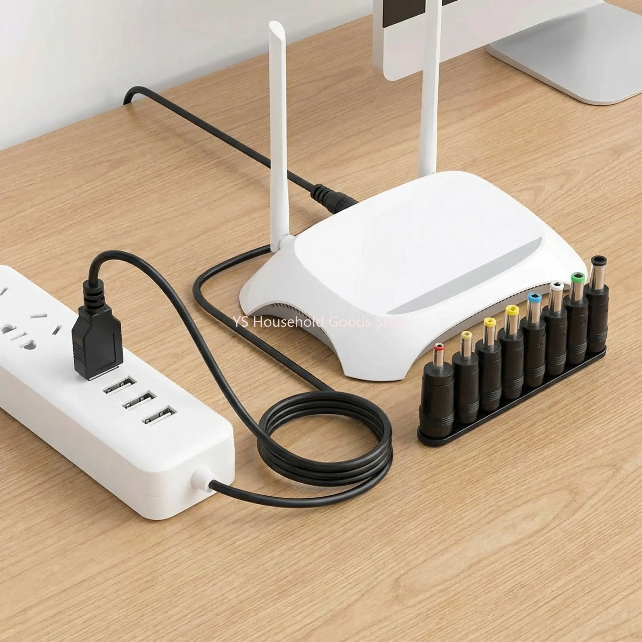 Universal Power Cable USB to DC 5.5 * 2.1mm Jack 5V Charging Cord with 8 Selectable Connector Tips for CCTV Cameras TV Box gallery 2