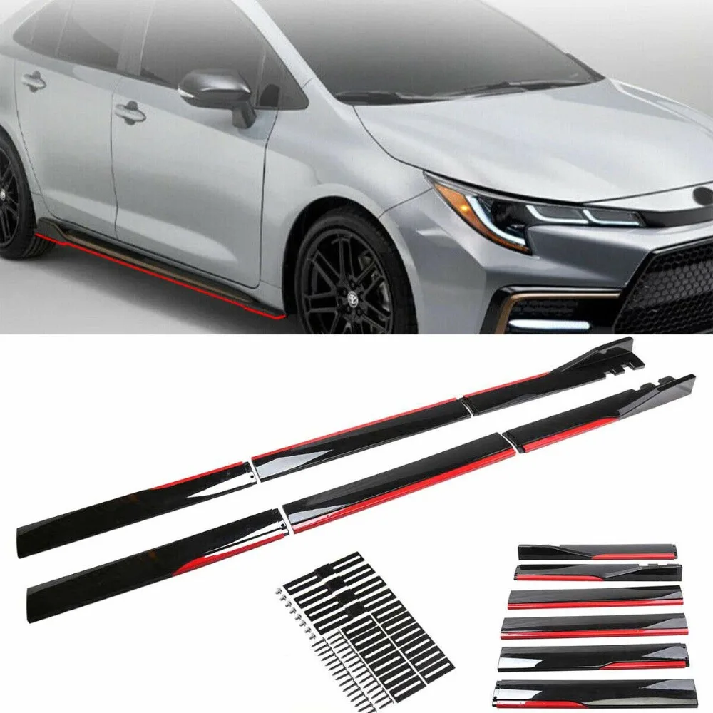 

FOR TOYOTA COROLLA 2020-2021 SE XSE LE XLE SIDE SKIRT WINGLET LIP for TRD STYLE United States