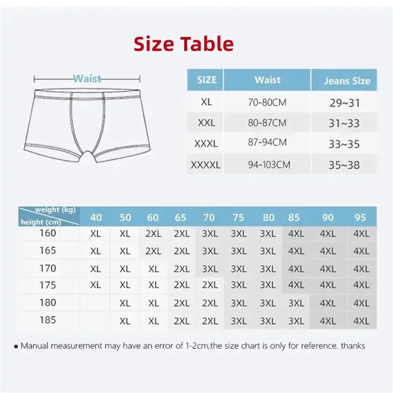 4Pcs/Men\'s Underwear Line Printed Boxer Shorts High Stretch Mid-waist Stylish Men\'s Sturdy Breathable Underwear Plus Size L-4XL