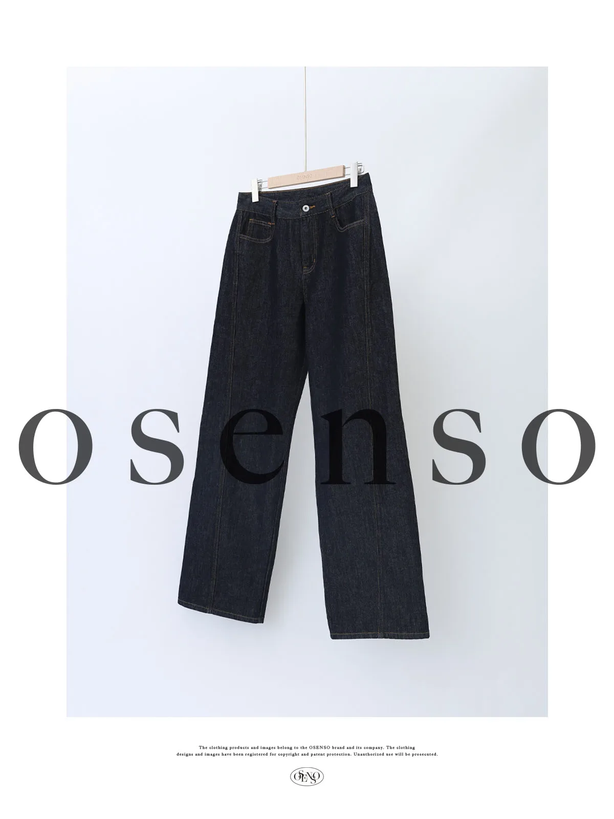 

OSENSO Deconstructed Line Faion Повседневные оригинальные цветные лоскутные свободные прямые широкие джинсы KZ250268 Длинные джинсы с высокой талией...