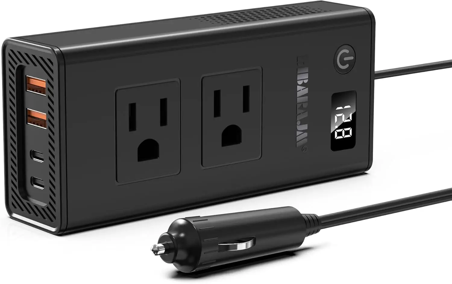 

Автомобильный инвертор мощностью 300 Вт от 12 В постоянного тока до 110 В переменного тока с 2 розетками и 4 USB для путешествий