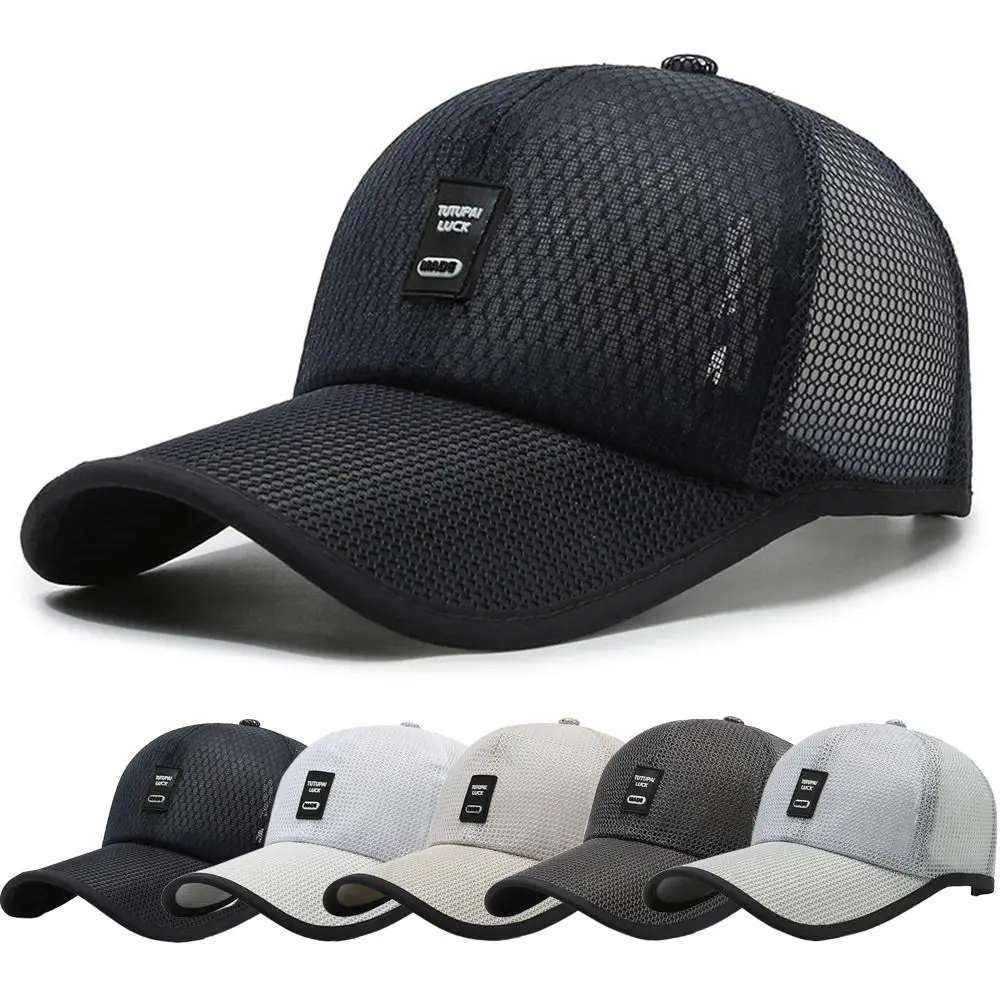 

Adjustable Baseball Caps New Quick Dry Full Mesh Golf Dad Hat Hip Hop Sun Protection Snapback Caps Men Women