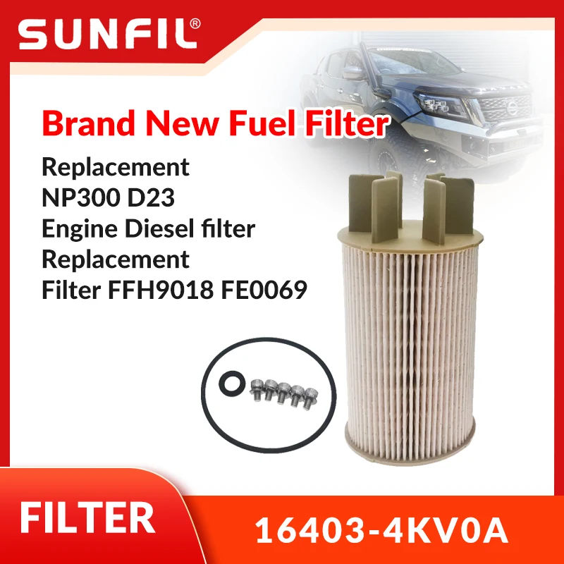 Brand New Fuel Filter 16403-4KV0A Replacement  NP300 D23 Engine Diesel filter Replacement Filter FFH9018 FE0069