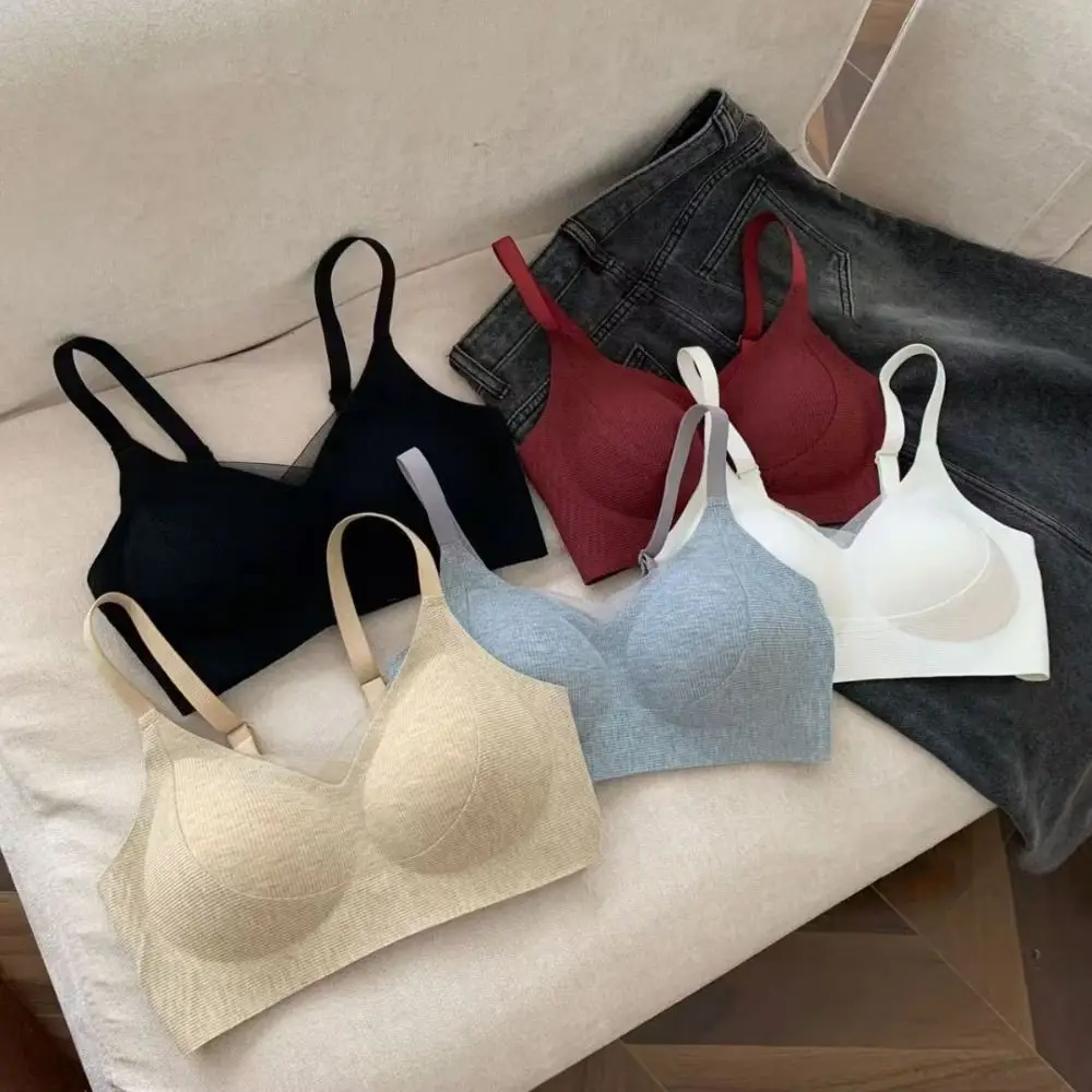 حمالة صدر شبكية من الدانتيل الناعم عميقة على شكل حرف V مقاومة للصدمات ومضادة للترهل ملابس داخلية قابلة للتعديل حمالات صدر بدون خياطة للجري