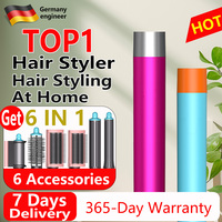 6 In 1 Hair Dryer Hot Comb Set Professional Curling Iron Hair Straightener Styling Tool For Women Hair Styler Household