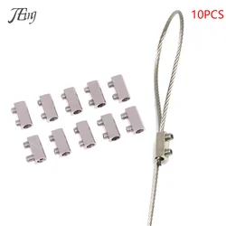 For 1.5mm Wire Rope Suspension Clamps Double Hole Metal Copper Clips Cable Sling Tools Fastening Accessories