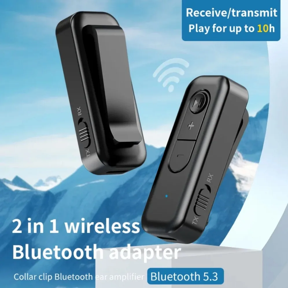 2 in 1 Bluetooth 5.3 Aux Adapter Wireless Dongle 3.5mm Jack Handsfree For TV PC Speaker Car Bluetooth Audio Receiver Transmitter