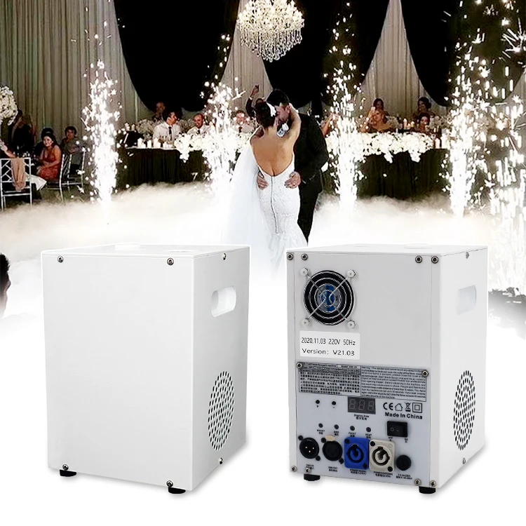 VLTG High Quality Mini White Stage Effect Dmx Control Portable Battery Little 650W Cold Spark Effects Machines