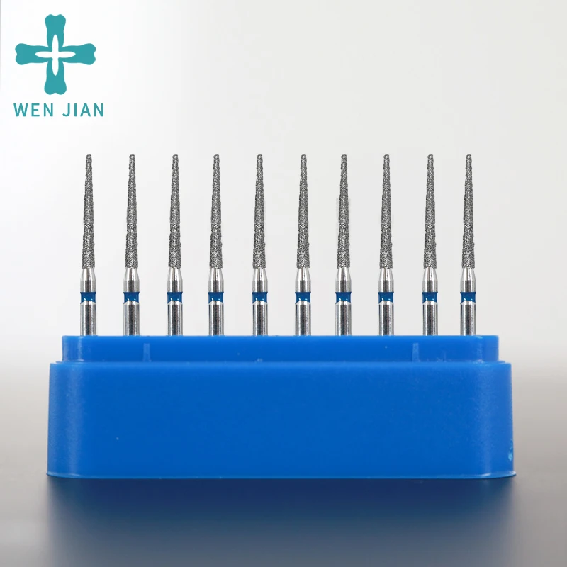 10PCS Dental Diamond Burs Drill Dentistry Burs High Speed Handpiece Handle Diameter 1.6mm Dentist Tools Dental Materials