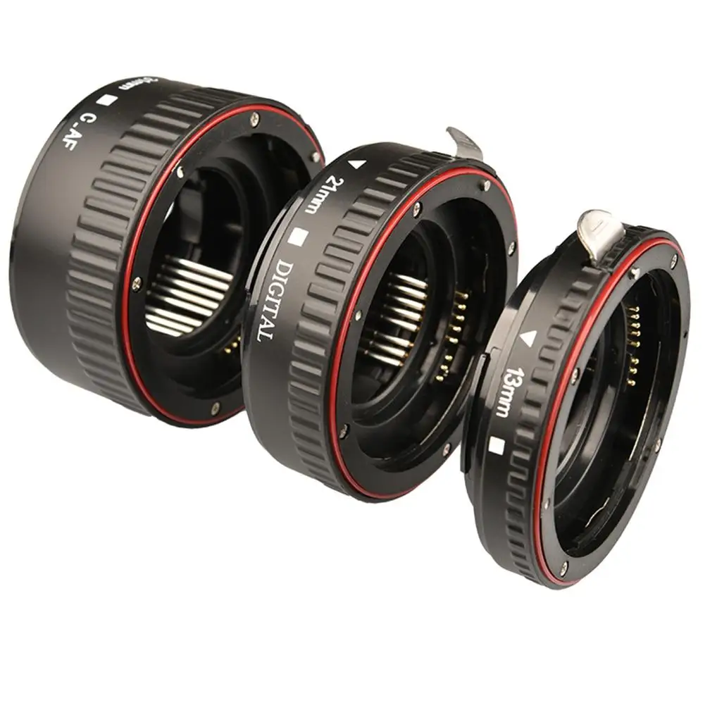 Set di tubi di prolunga Macro da 3 pezzi anello di messa a fuoco automatica parti dell'adattatore dell'obiettivo della fotocamera Slr da 35mm compatibile per l'obiettivo Ef-s della fotocamera Canon