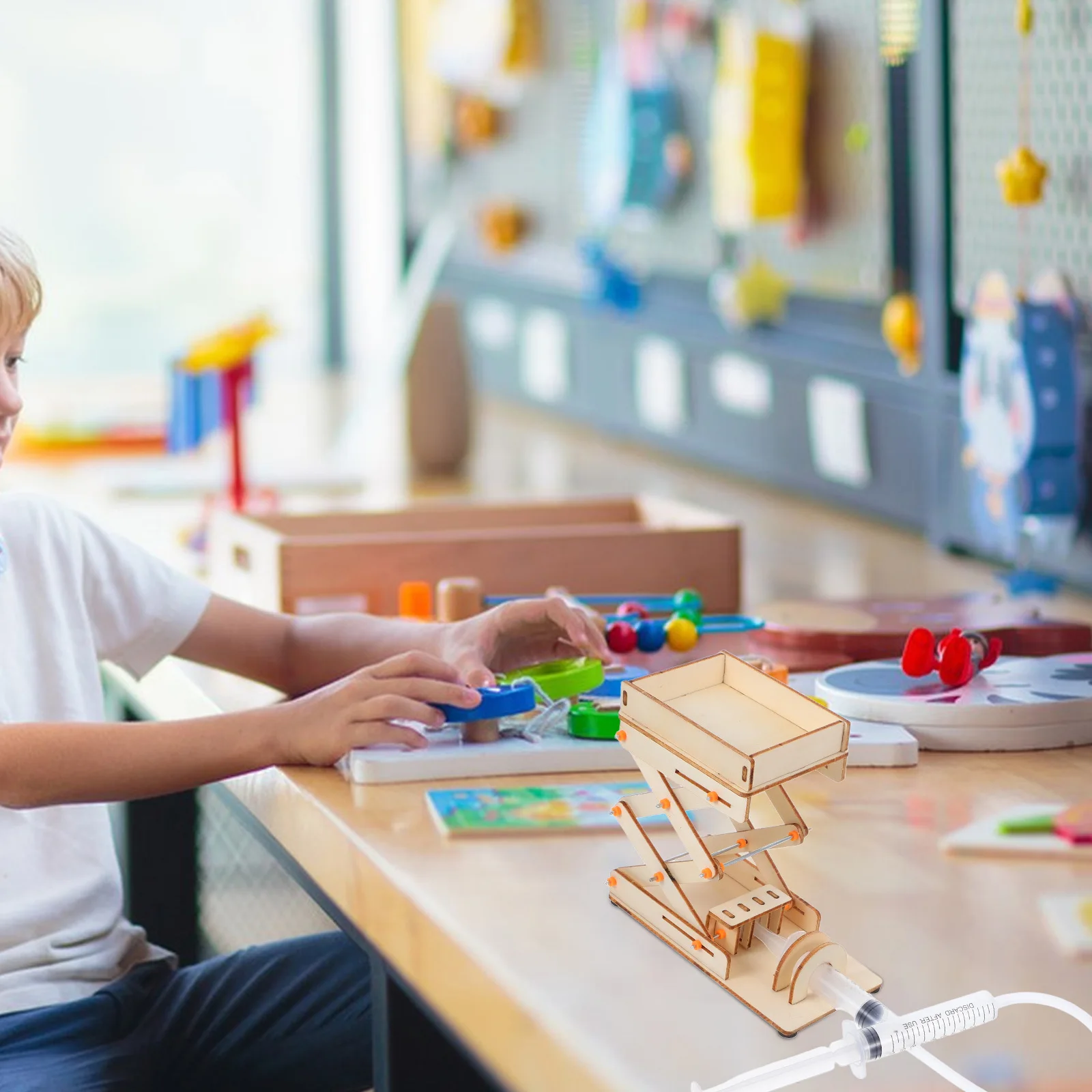 1 комплект, ножничная подъемная платформа, гидравлический подъемный стол для детей, образовательные научные эксперименты, лабораторный домкрат «сделай сам», машина