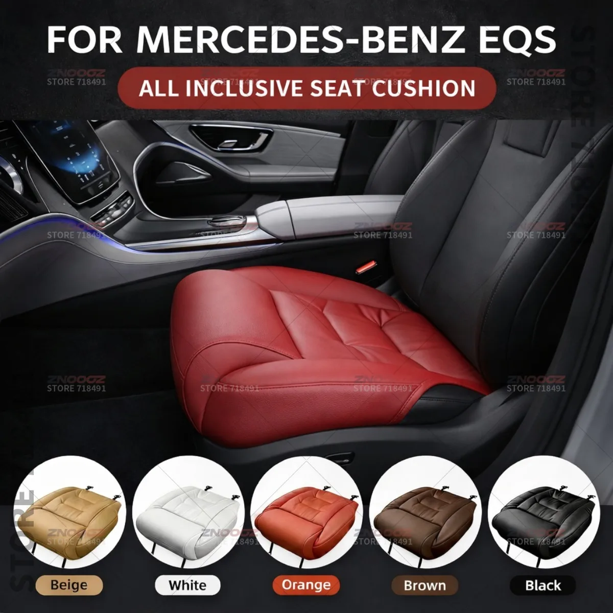 

For Mercedes-Benz EQS Car Seat Leg Support Extension Seat Cover Memory Foam Extender Cushion Interior Accessories