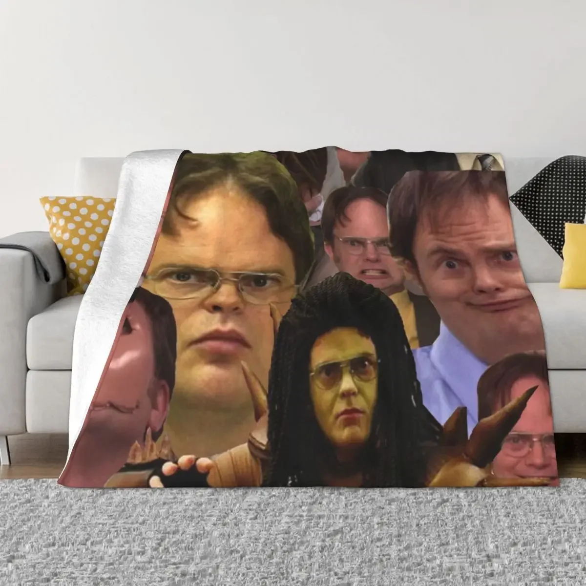 Dwight K. Schrute Throw Blanket Sofas Luxury Designer Blankets