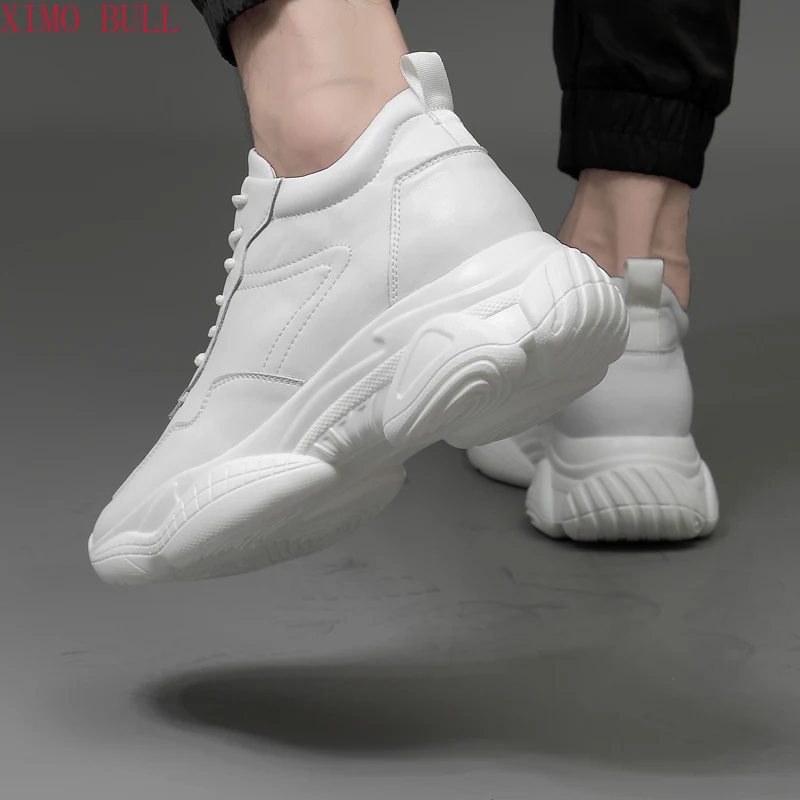 

Booster Shoes Women Elevator Sneakers Height Increase Insole 7cm for Men White Black Lift Soports Unisex Plus Size 36-44