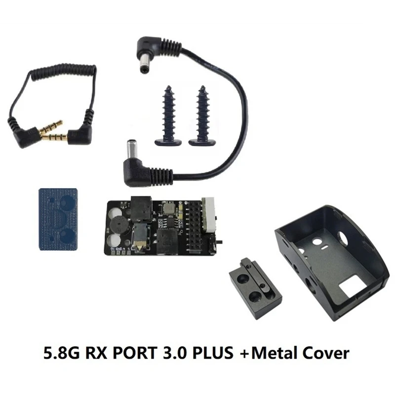 Kit Módulo Receptor Leve para Óculos de Voo, V2 Flight Goggles, Analógico Externo, 5.8G, RX Port, 3.0, 5V, 3A