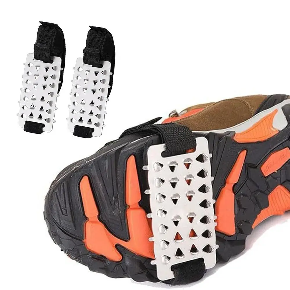 

1Pair 26 Teeth Spikes Crampons Stainless Steel Non-slip Shoe Covers Gripper Snow Spikes for Men Women Hiking Boots and Shoes