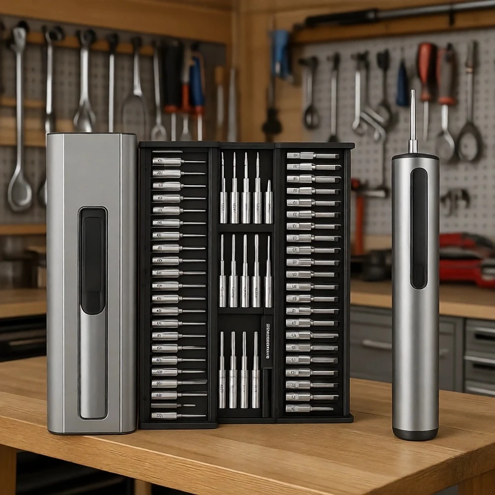 

Mini 7.4V Precision Electric Screwdriver 60 Magnetic Bits Smart Motion Control 3 Nm 5 Torque Modes Repair Kit