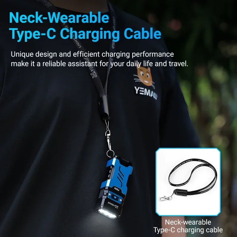 YEMAO F333X 5000 Lumens Tactical Flashlight - Triple P50 LEDs, Magnetic Base, Power Display & Durable Aluminum EDC Torch