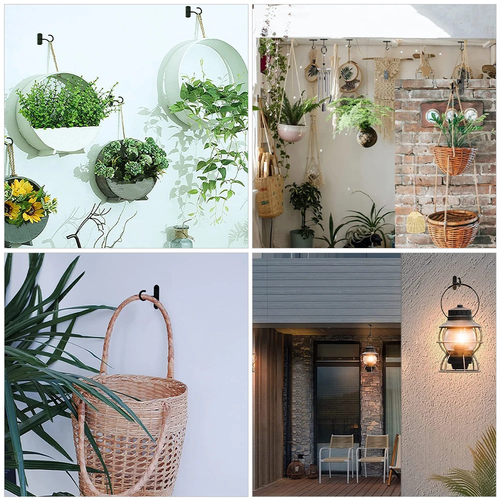 

Wall Hooks Iron Planter Hangers 2.5 Inch Heavy Duty Garden Light Hanging Bracket Outdoor Flower Basket Hook Stable Long