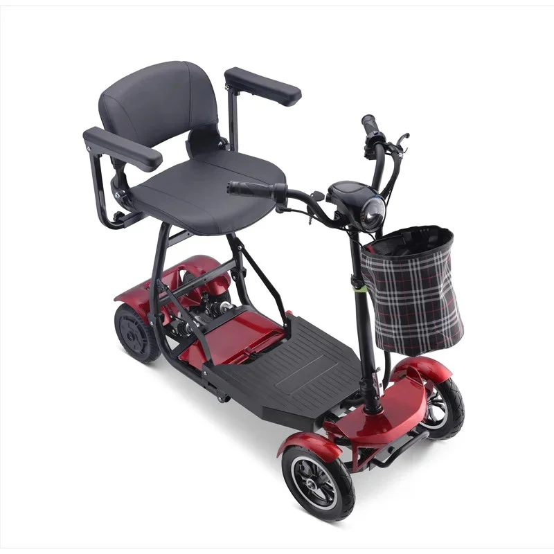 

China Factory 350W Safe Electric Scooter Poweul Smart Display Enclosed Mobility Scooter for Elderly People Easy Folding