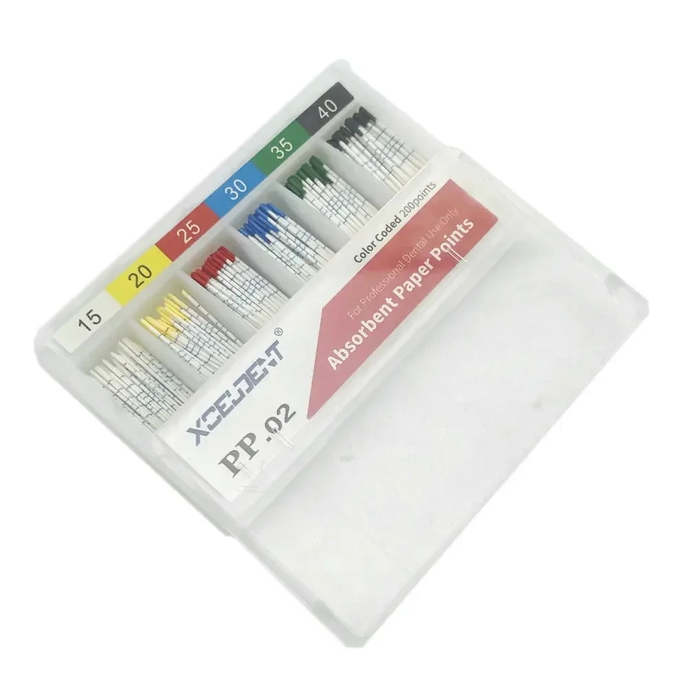 1box Dental Absorbent Paper Points Root Cancel Endodontics Cotton Fiber Tips Dental Matirial Supply