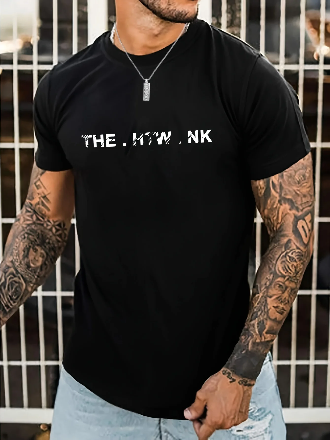 Size Men's Letters Graphic Print T-shirt For Summer, Trendy Casual Leisurewear Tees For Males