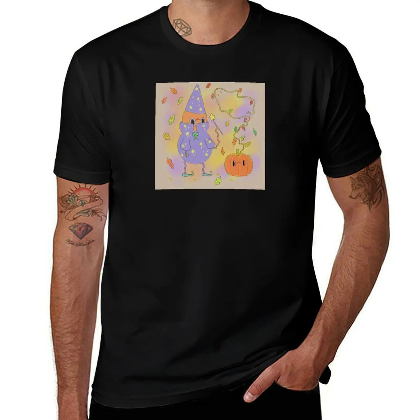 

WIZARD CLUNKTOBER - halloween cartoon T-Shirt man t shirt graphic man t shirts cotton T-Shirt